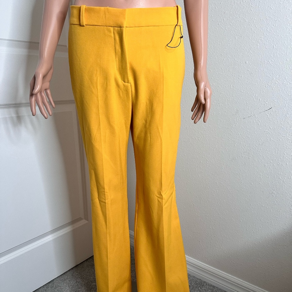 Zara mustard yellow flare pants in size medium.